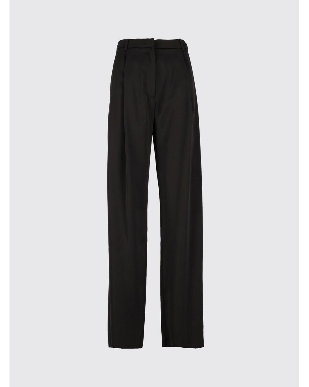 Emporio Armani Black High-Waisted Crêpe Palazzo Trousers With Pleats