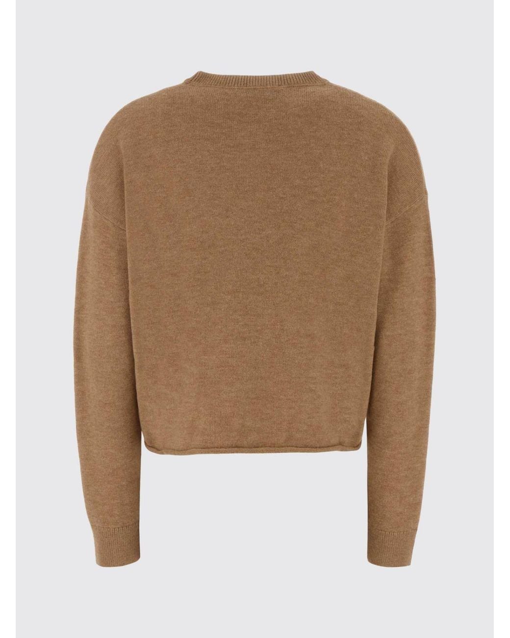 Autry Blue Wool And Cashmere Crewneck Jumper With Ribbed Trims And An Embroidered Logo