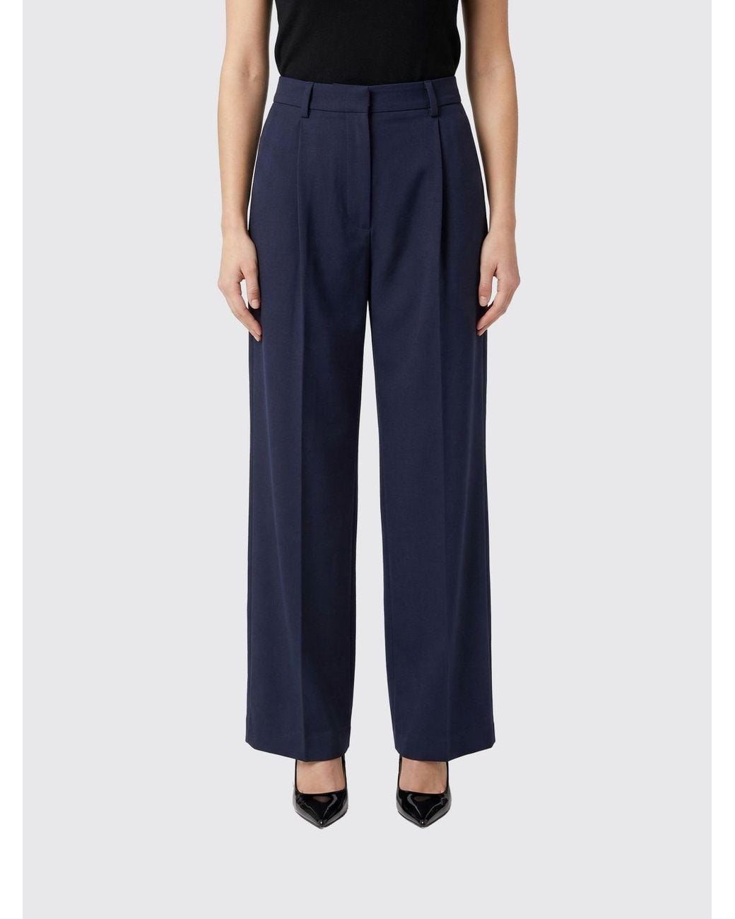 Filippa K Blue Wool Blend Tailored Trousers