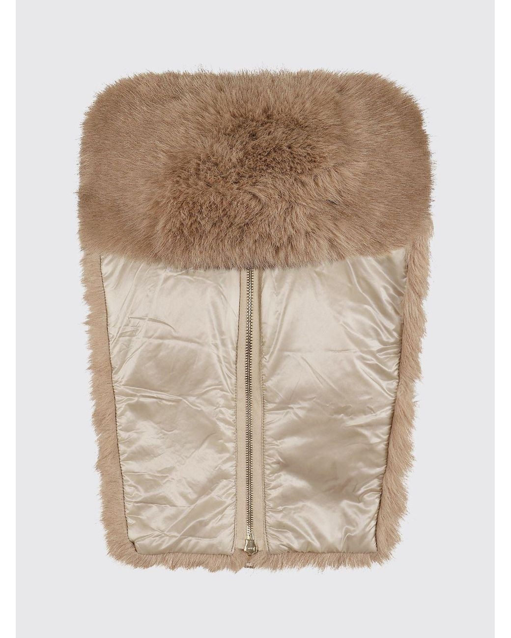 Herno Natural Soft Faux Fur Scarf Collar With Concealed Closure