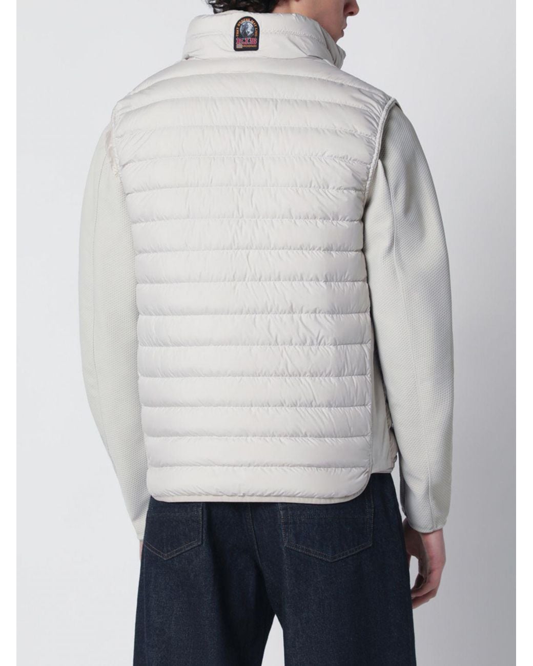 Parajumpers Gray Padded And Quilted Polyester Taffeta Vest for men