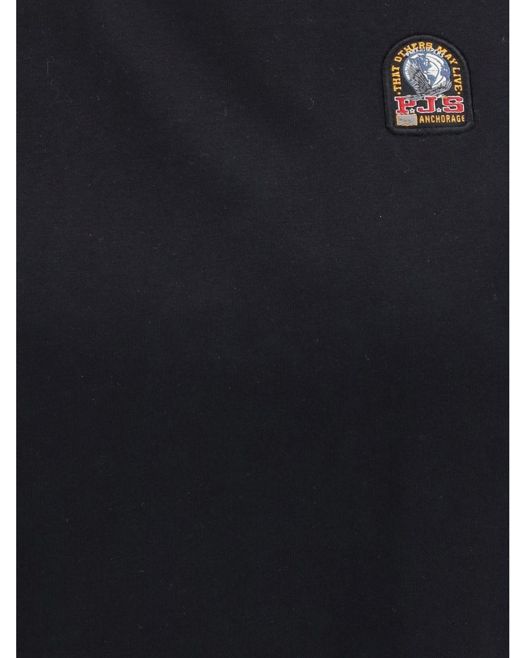 Parajumpers Black Cotton T-Shirt With Logo