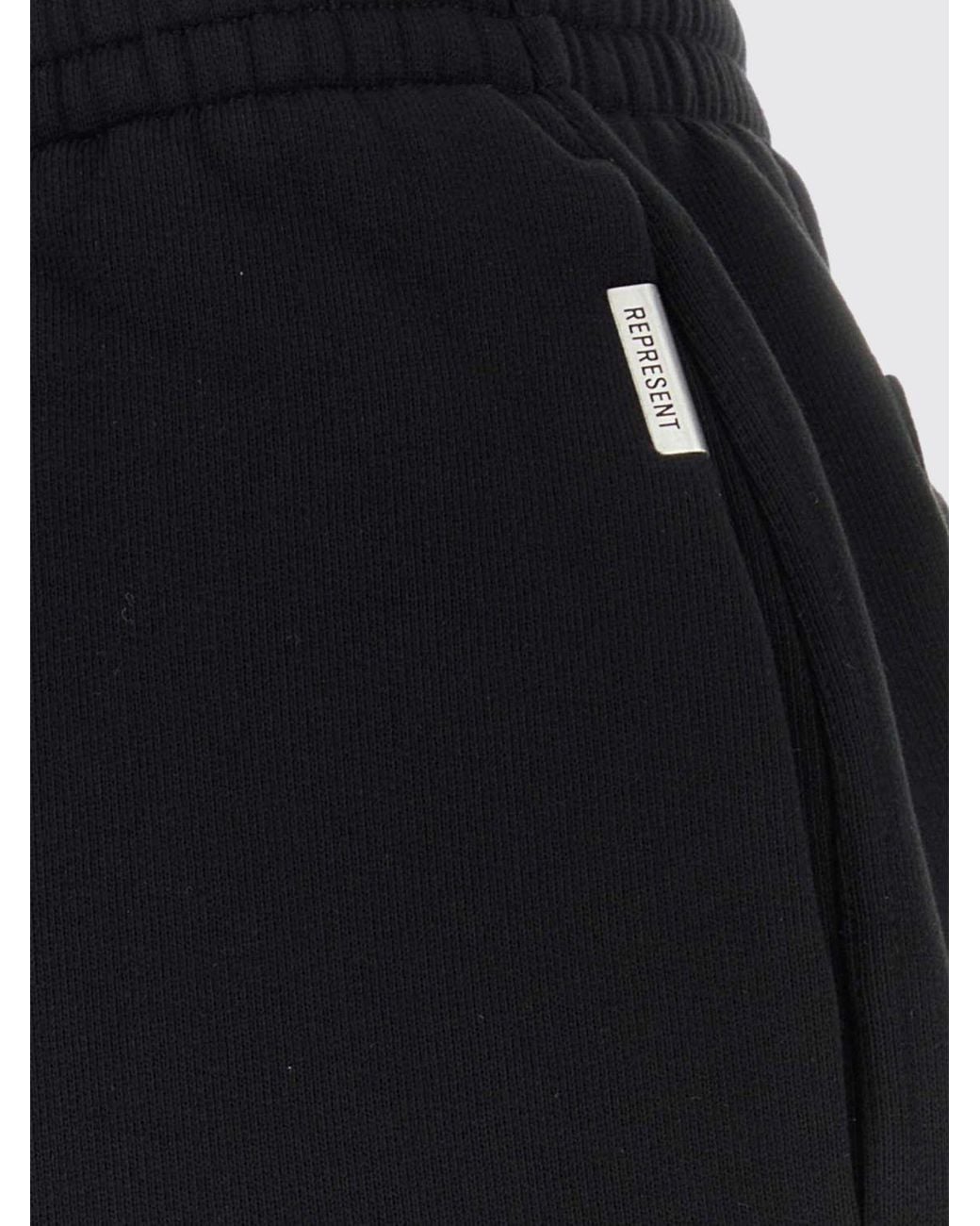 Represent Black Wide-Leg Jersey Jogging Pants With Elasticated Waist for men
