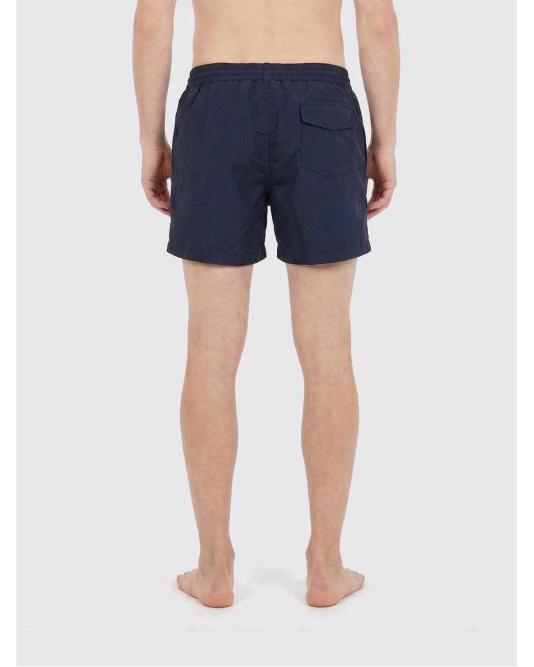 Paul Smith Blue Polyester Swimsuit With Drawstring for men