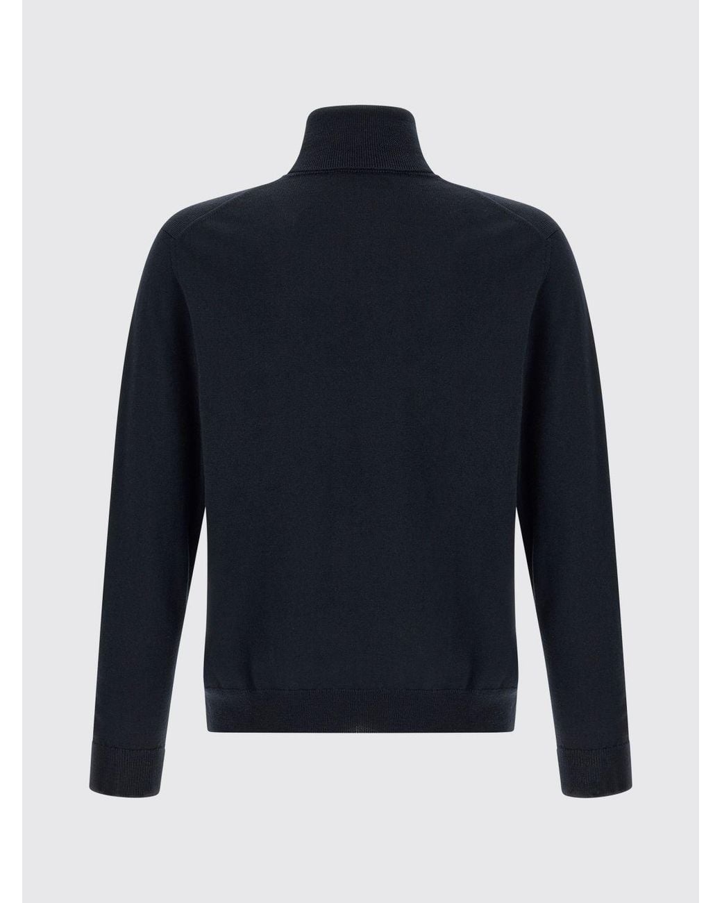 Zanone Blue Long-Sleeved Turtleneck Jumper for men