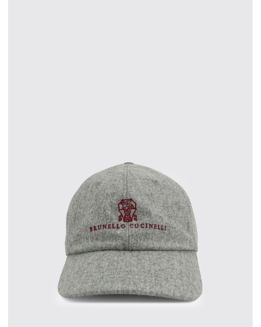 Brunello Cucinelli Gray Hat for men