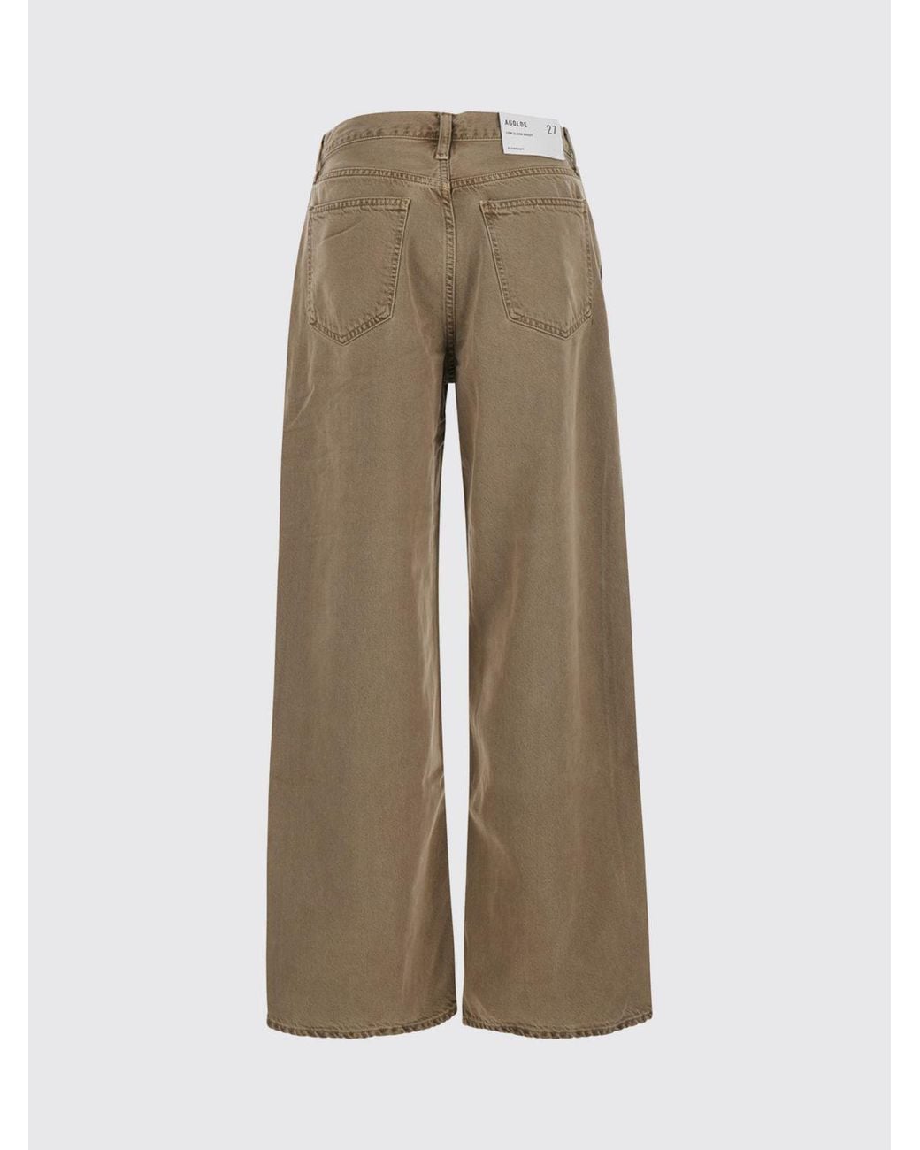 Agolde Natural High-Waisted 5-Pocket Wide-Leg Jeans