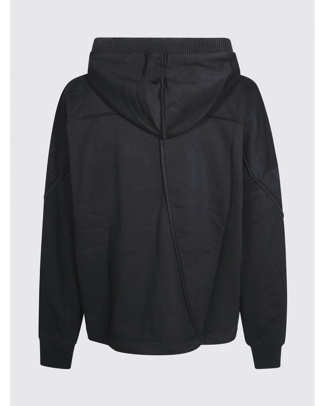 Thom Krom Gray Relaxed Fit Cotton-Blend Hoodie With Dropped Shoulders for men
