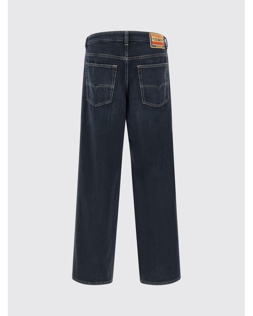DIESEL Blue 2001 D-Macro Low-Waist Wide-Leg Jeans for men