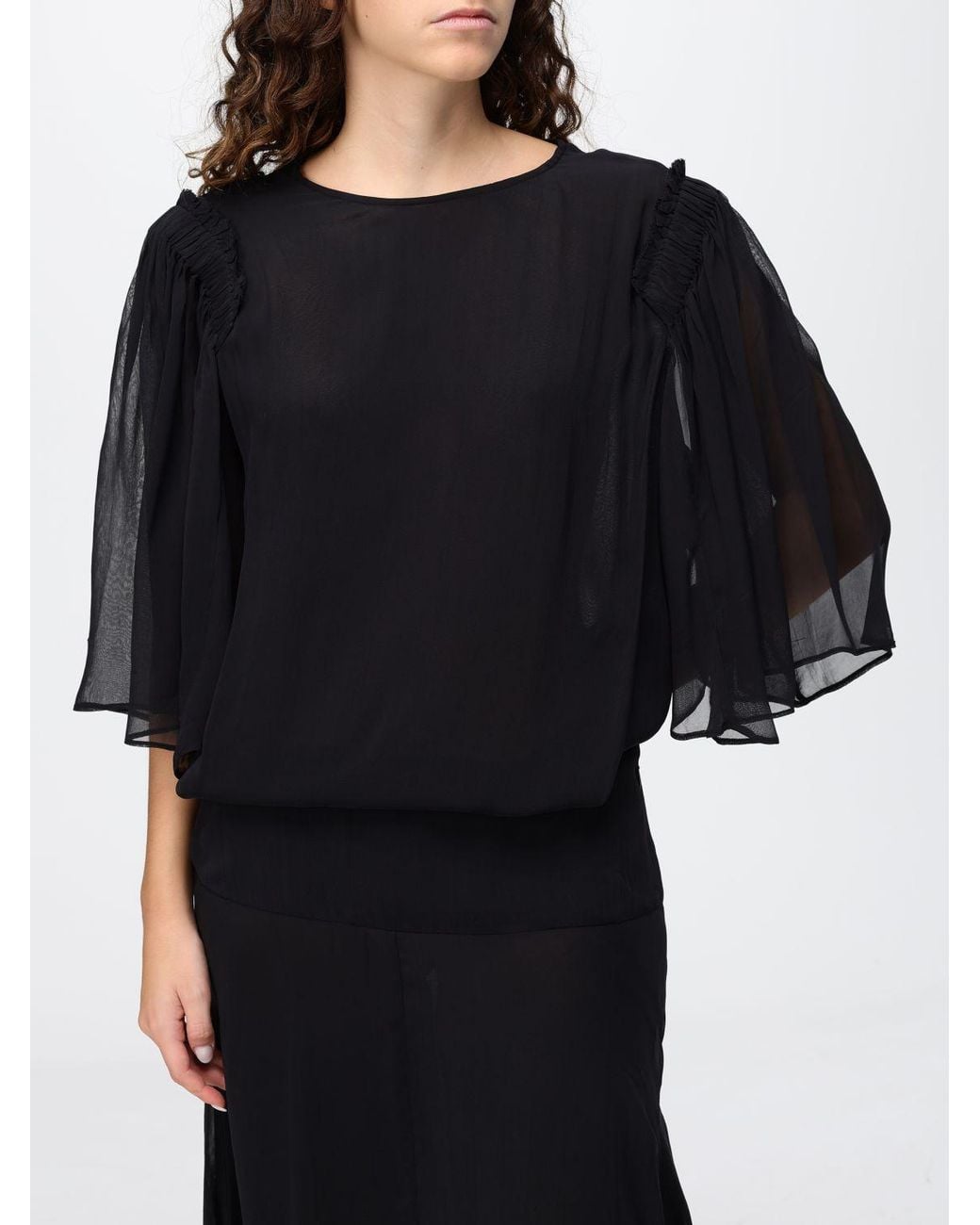 Isabel Marant Black Firda Asymmetric Hem Midi Tunic Dress