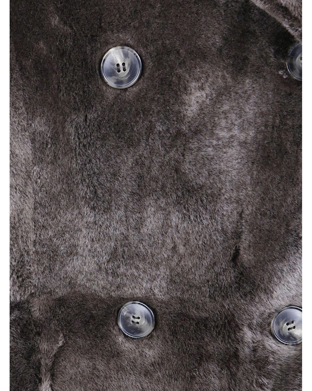 Yves Salomon Multicolor Long Double-Breasted Fur Coat With Notch Lapels