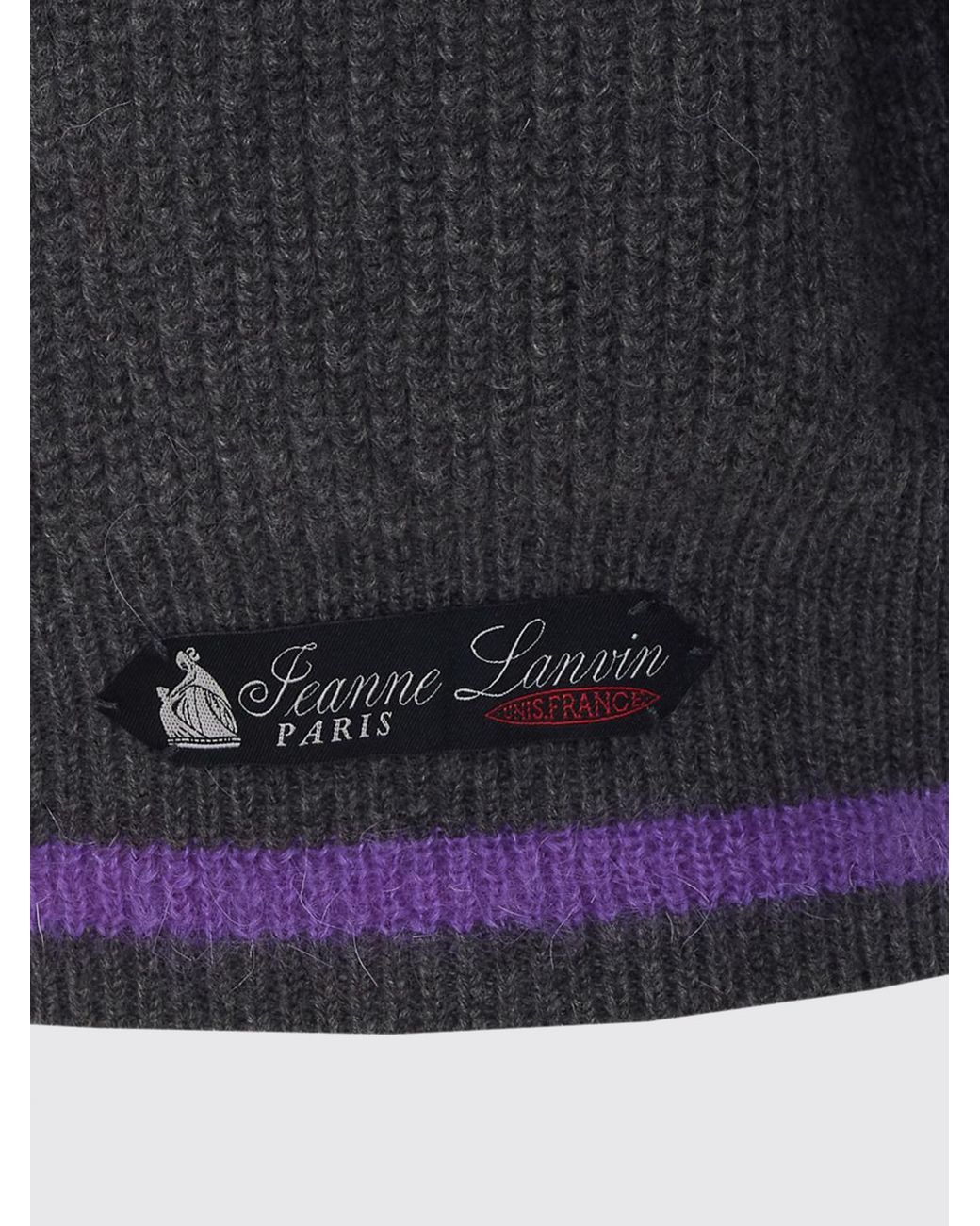 Lanvin Blue Striped Wool Mohair And Cashmere Blend Crewneck Jumper for men
