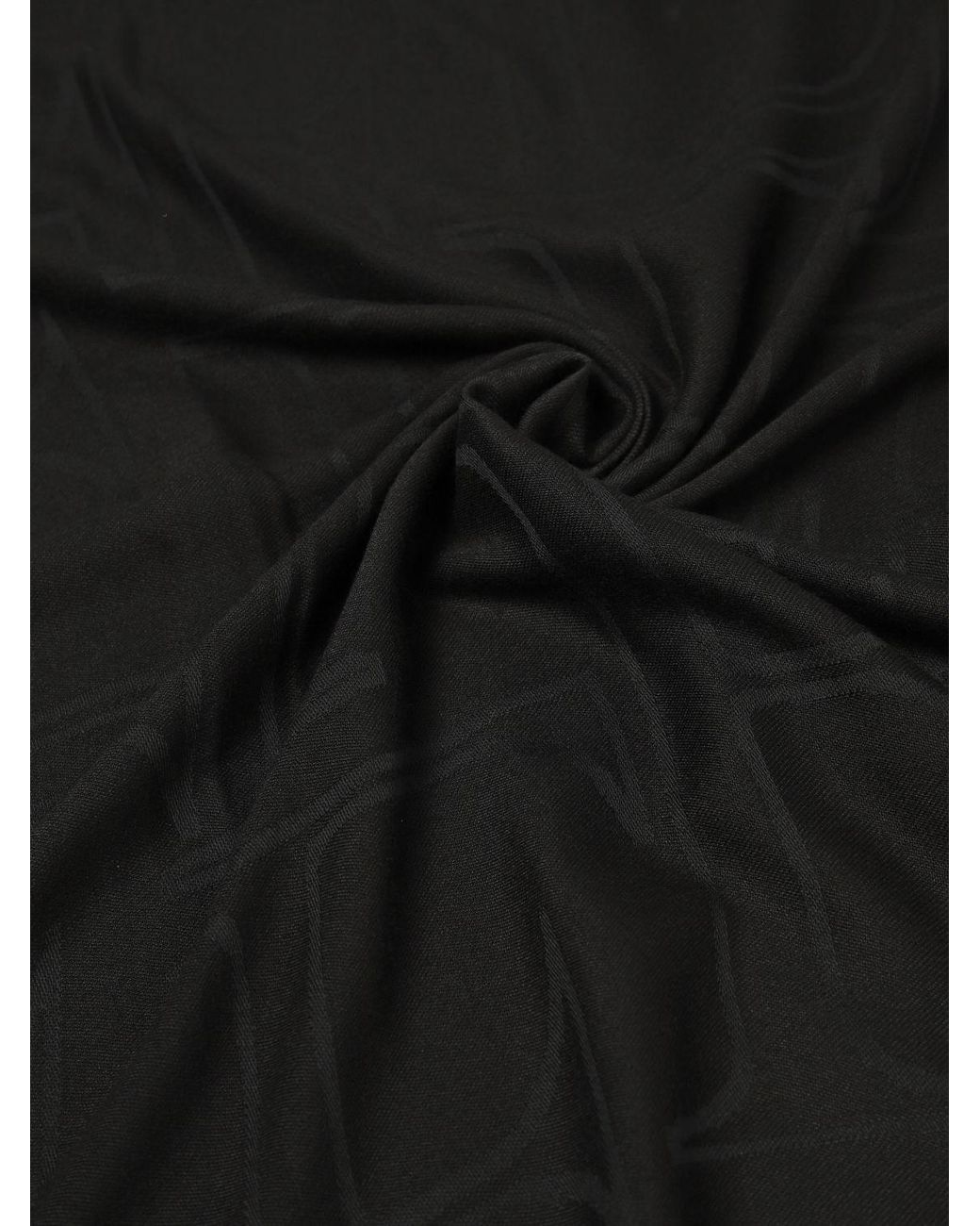 Elisabetta Franchi Black Modal And Viscose Scarf With Jacquard Logo And Fringed Edges