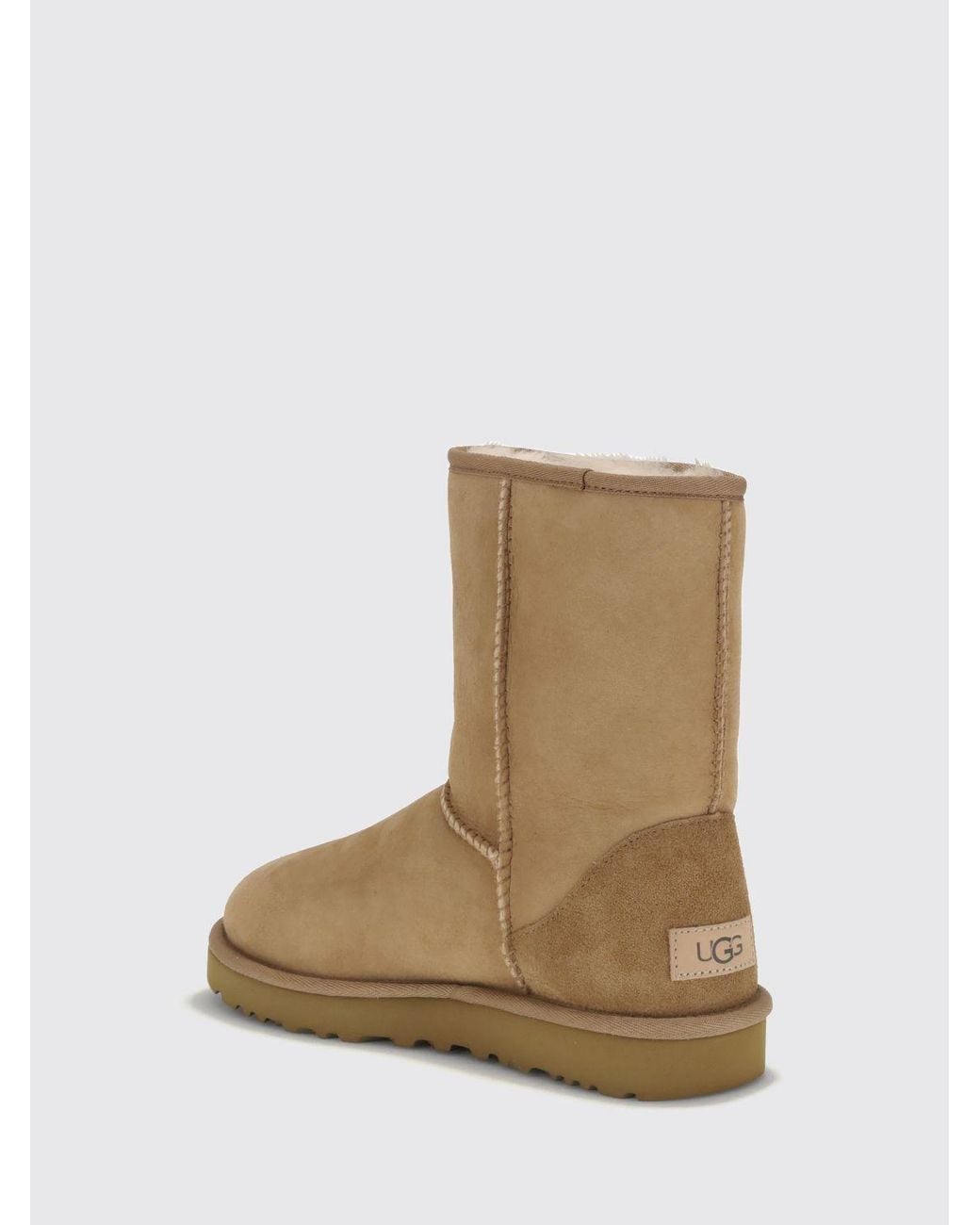 Ugg Brown Classic Short Ii Suede Boots With Pure Wool Interior