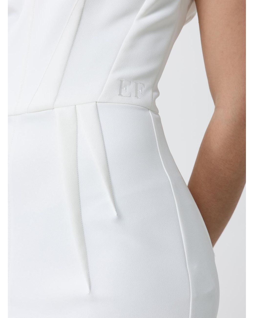 Elisabetta Franchi White Jersey Mini Dress