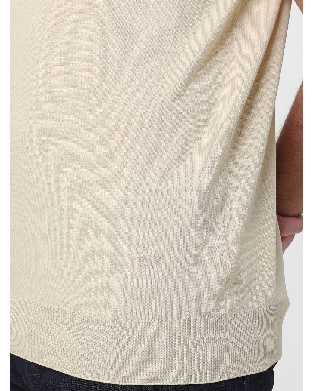 Pull Ras Du Cou En Coton Fay pour homme en coloris Natural
