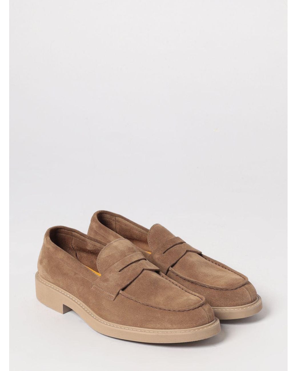 Doucal's Brown Suede Loafers for men