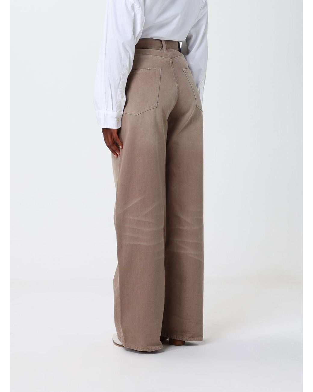 Jeans Wide-Leg De Denim R13 de color Natural