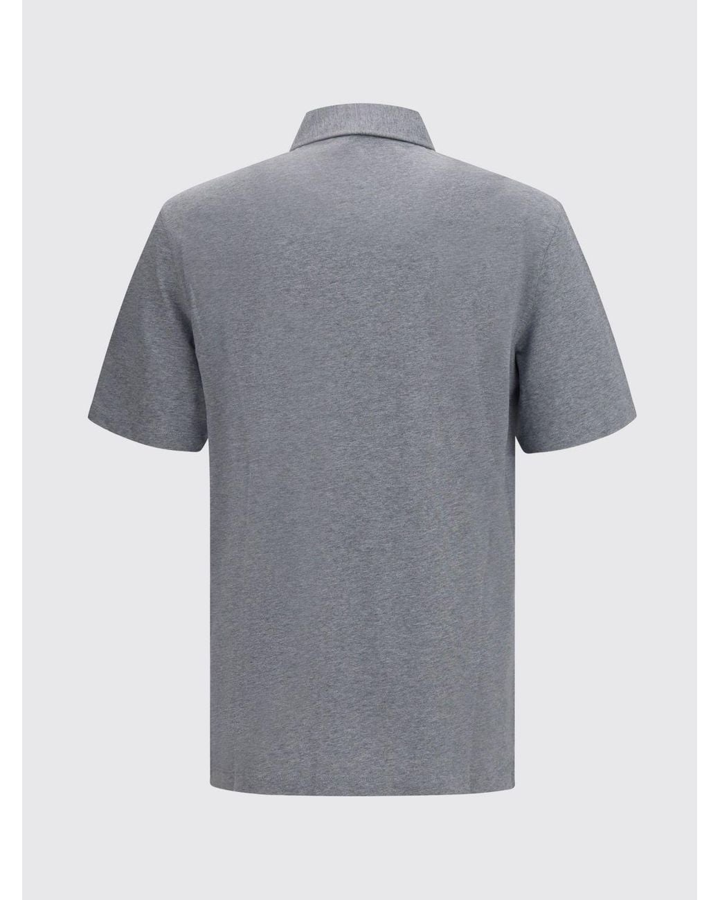 Brunello Cucinelli Gray Polo Shirt for men