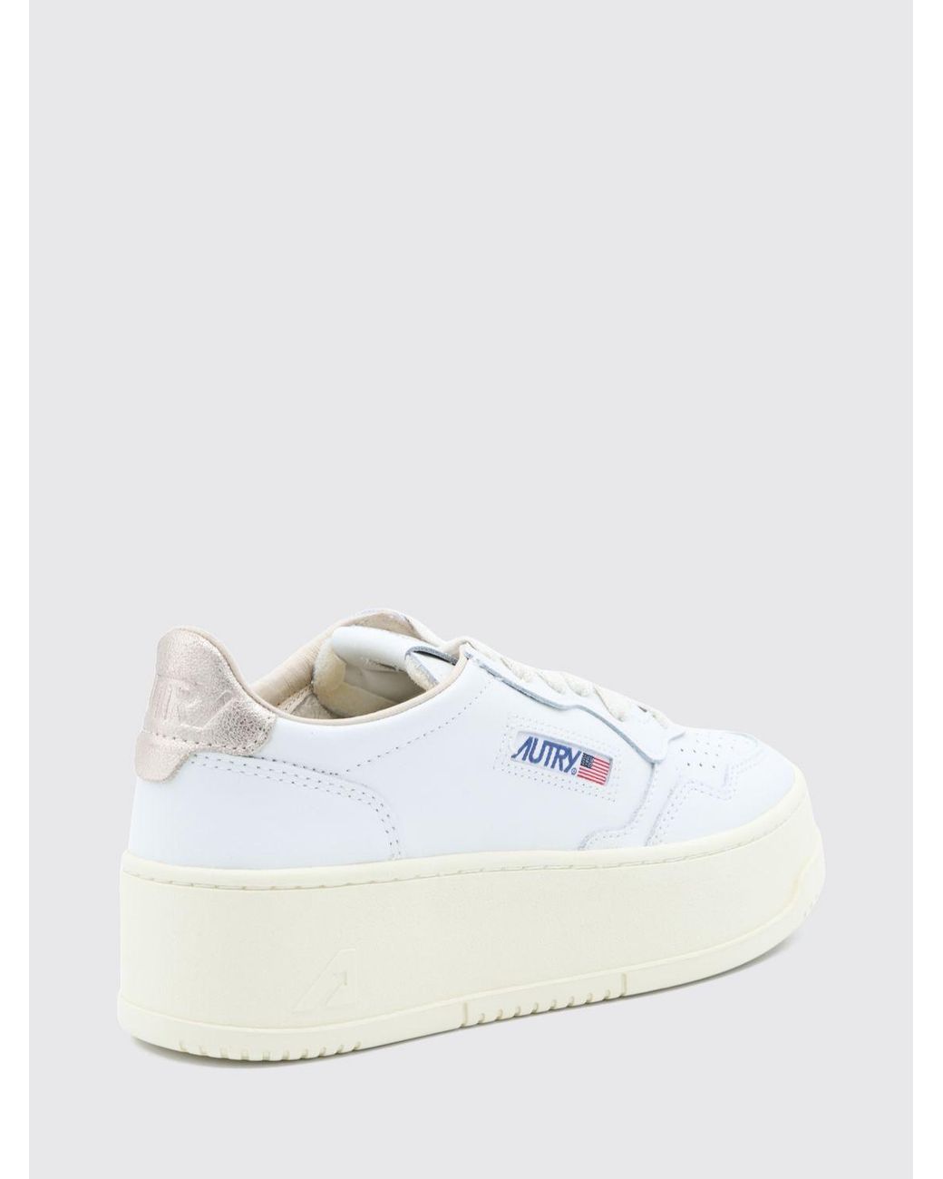 Autry White Medalist Platform Low Sneakers