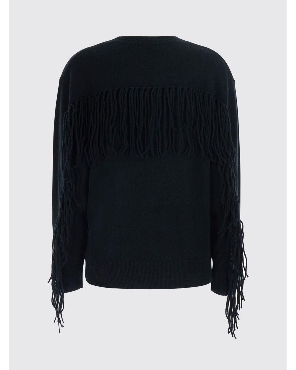 P.A.R.O.S.H. Blue P.A.R.O.S.H. Cashmere Crewneck Jumper With Embroidery, Fringes And Dropped Shoulders