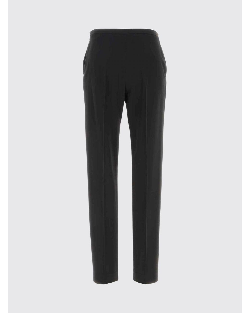 The Row Black Skinny-Fit Wool Pants With Side Zip Closure