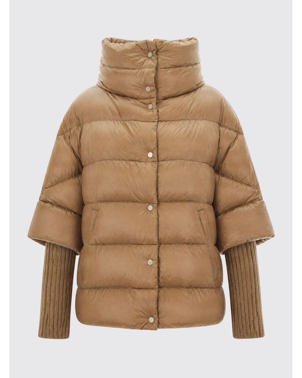 Herno Blue Water-Repellent Nylon Puffer Gilet With Short Sleeves And Funnel Neck