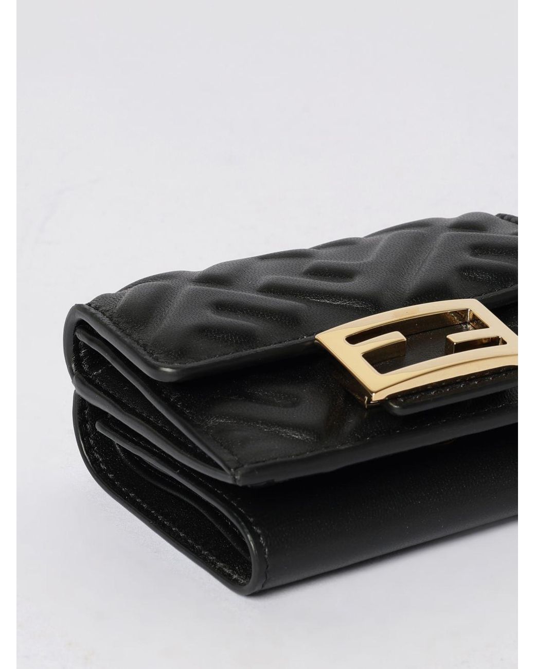 Fendi Black Baguette Micro Ff Wallet