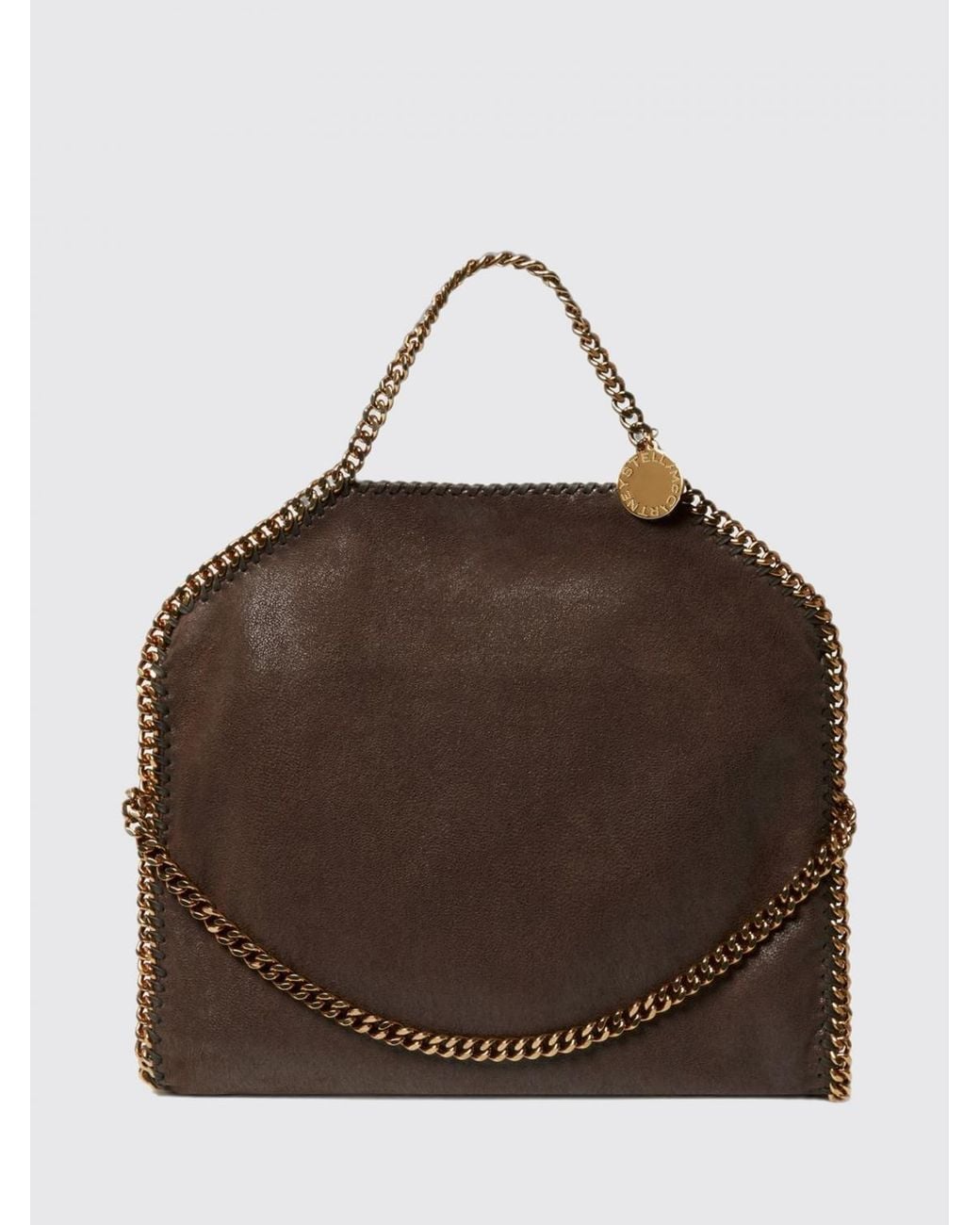 Stella McCartney Brown Falabella Eco Alter Mat Tote Bag With Chain Trims