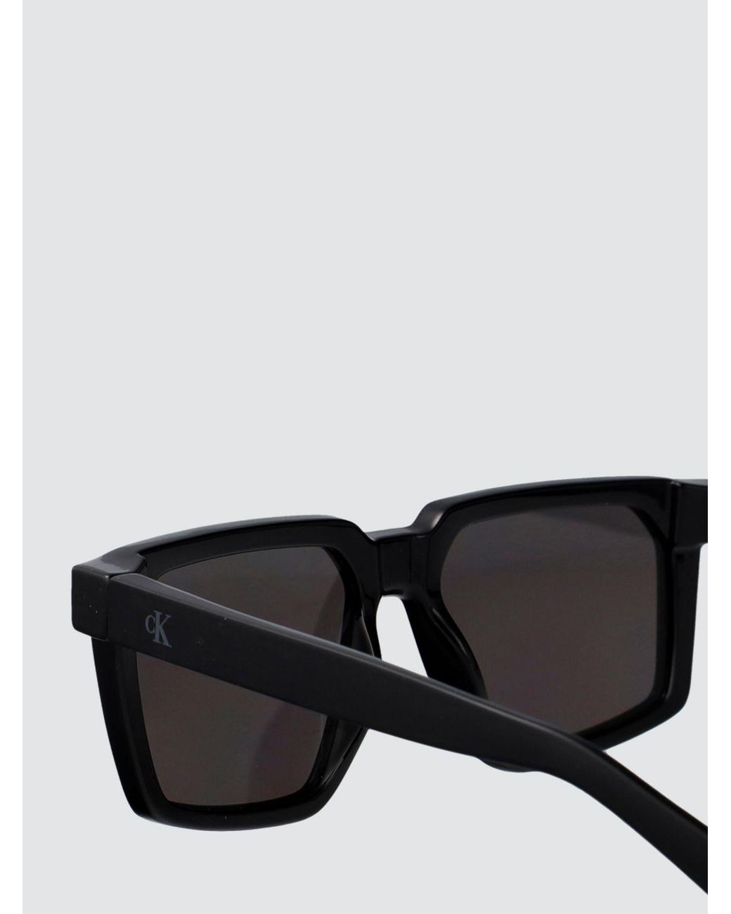 Calvin Klein White Rectangular Aviator Acetate Sunglasses for men