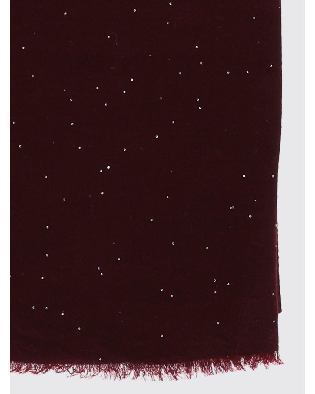 Faliero Sarti Purple Wool Blend Scarf With Sequins And Fringed Edges