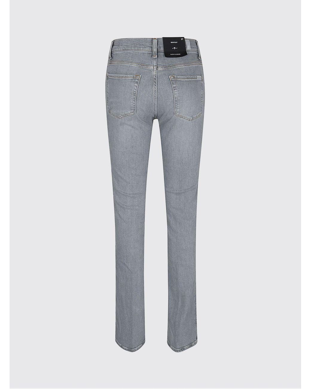 7 For All Mankind Blue High-Waisted Skinny Jeans