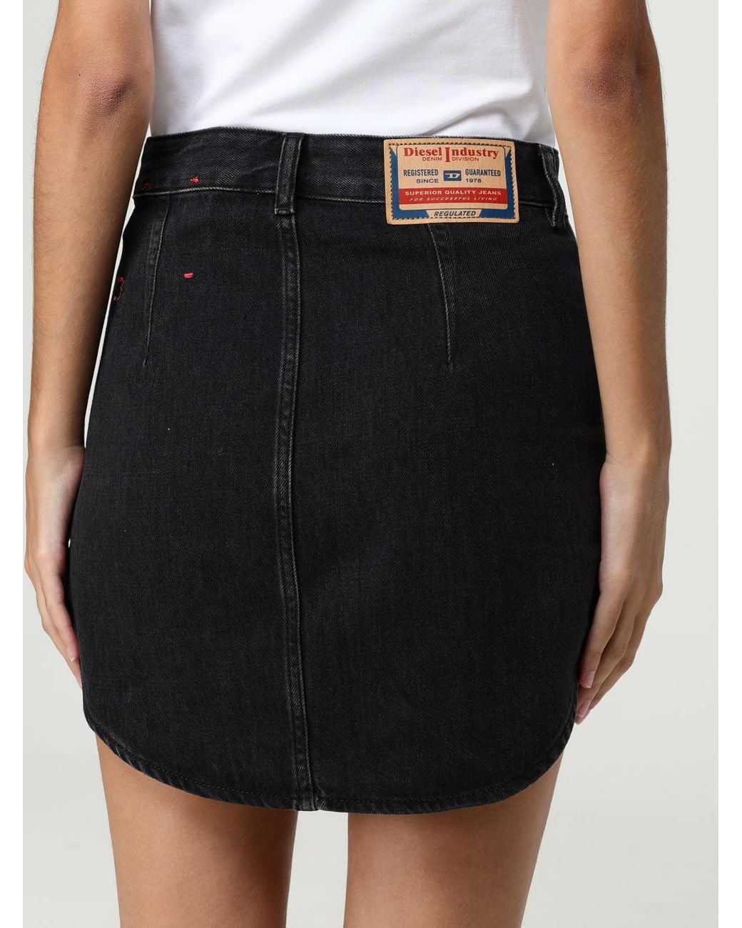 DIESEL Black Denim Mini Skirt