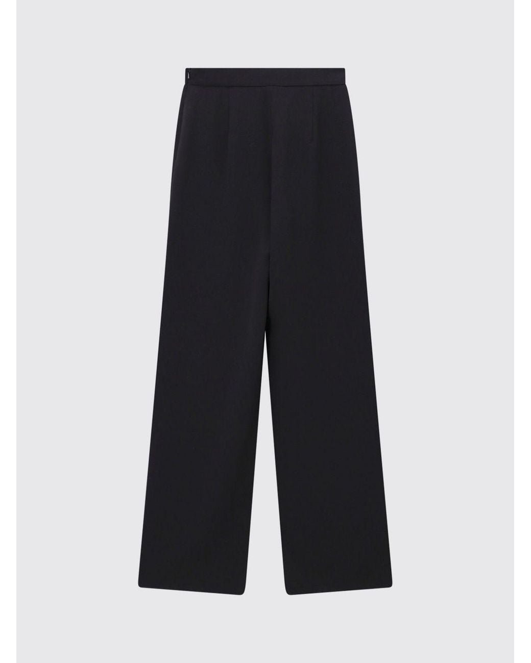 Max Mara Blue High-Waisted Wide-Leg Crêpe Palazzo Trousers