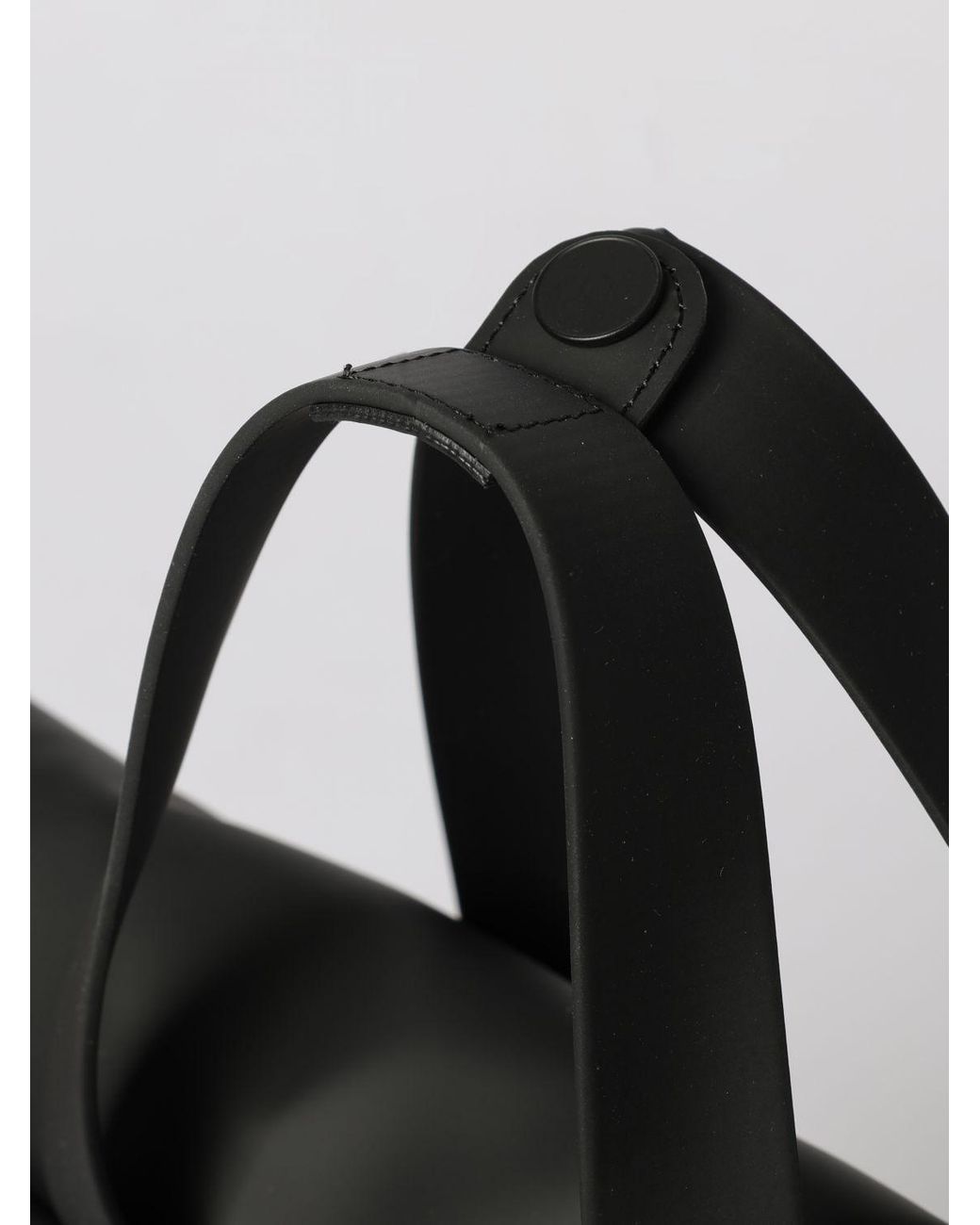 Rains Black 2 Way Waterproof Polyester Tote Backpack With Flap Closure for men