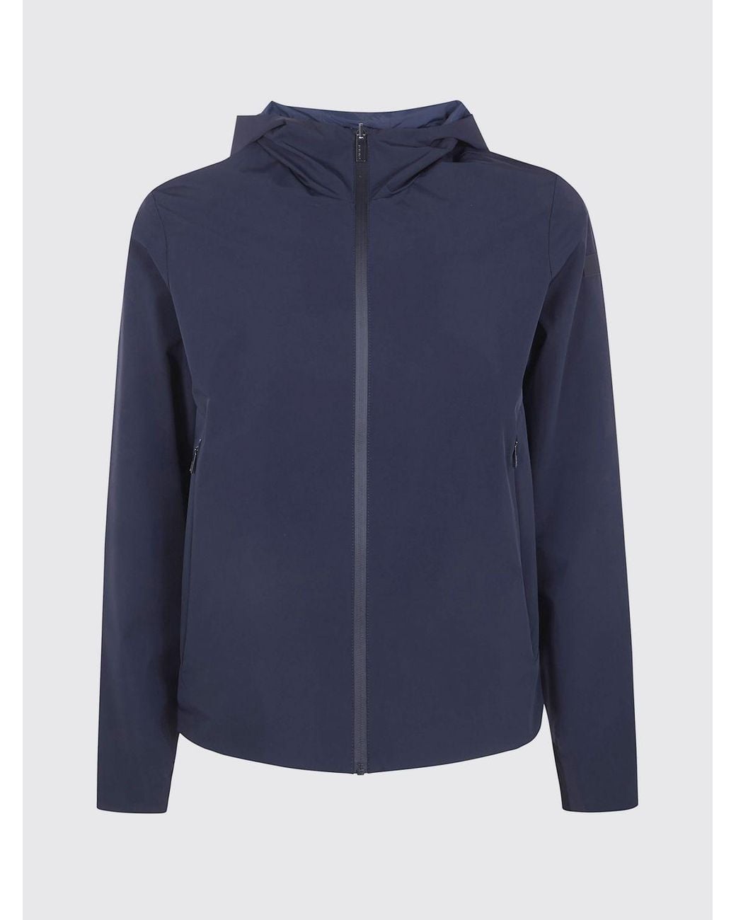 Rrd Blue Slim Fit Hooded Windbreaker for men