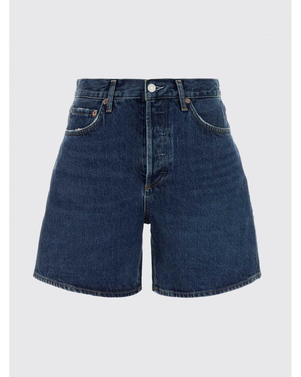 Agolde Blue High-Waisted Shorts