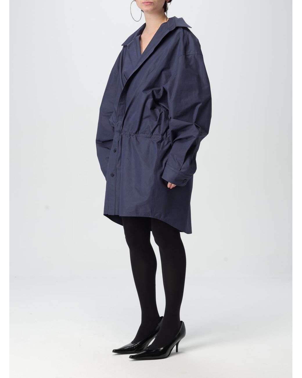 Balenciaga Blue Mini Shirt Dress