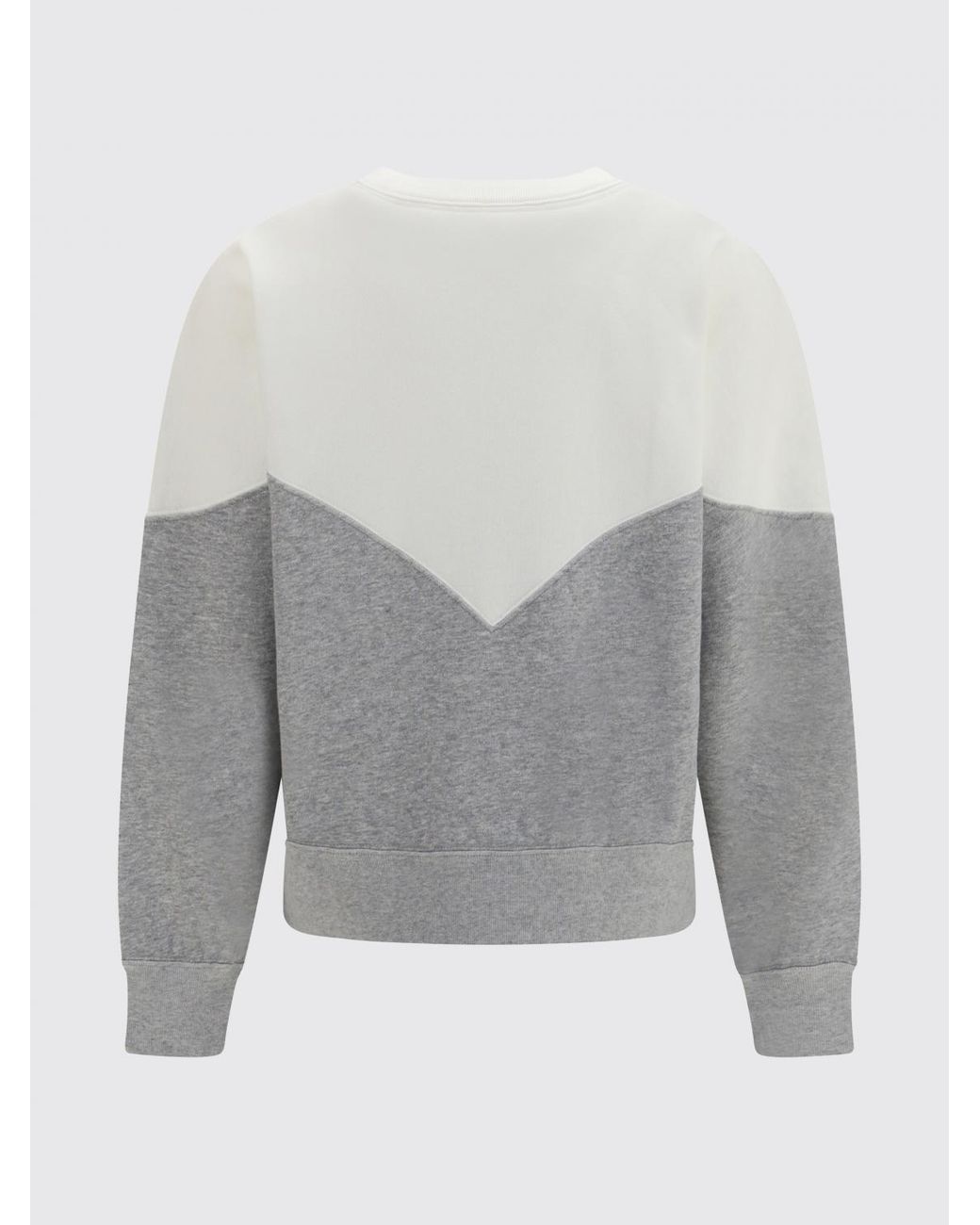 Isabel Marant Gray Relaxed Fit Crewneck Cotton Sweatshirt With Logo