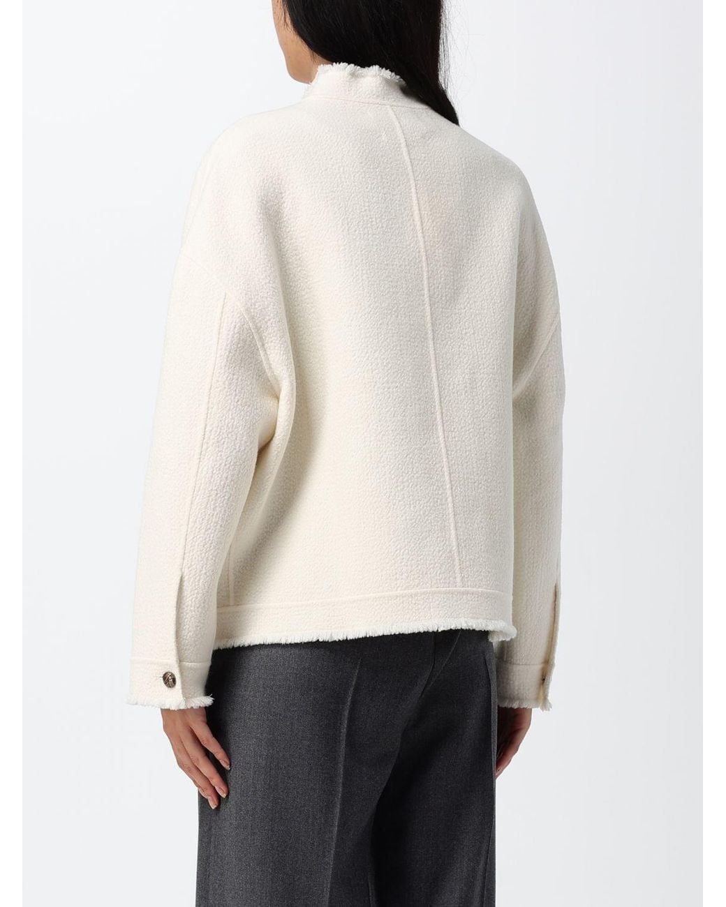 Max Mara Natural Single-Breasted Short Coat