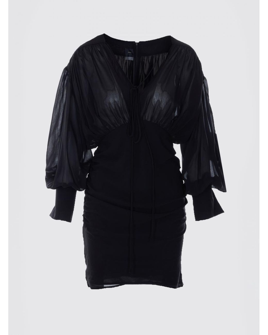 Pinko Black Viscose Blend Mini Dress