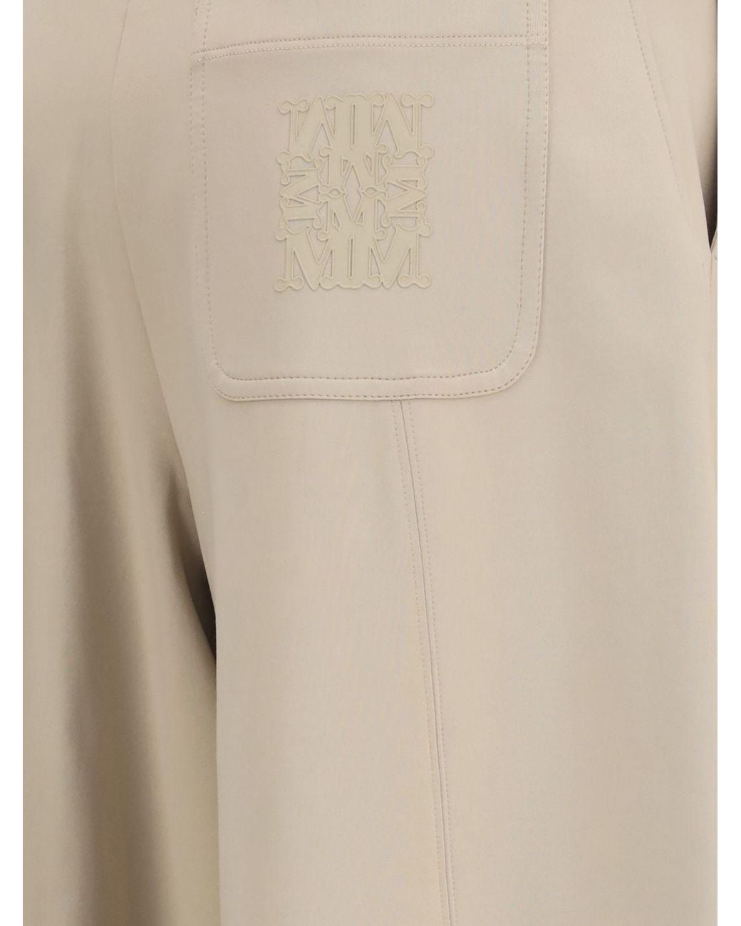 Max Mara Natural Olmo Wide-Leg High-Waisted Technical Fabric Jogging Trousers