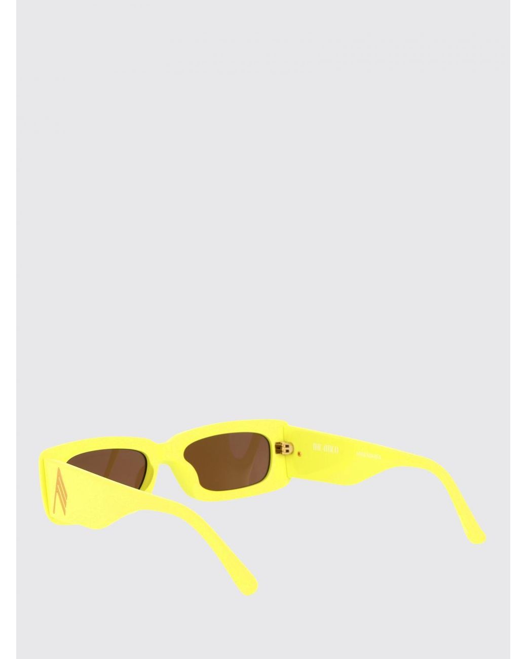 The Attico Yellow Linda Farrow X Mini Marfa Acetate Sunglasses