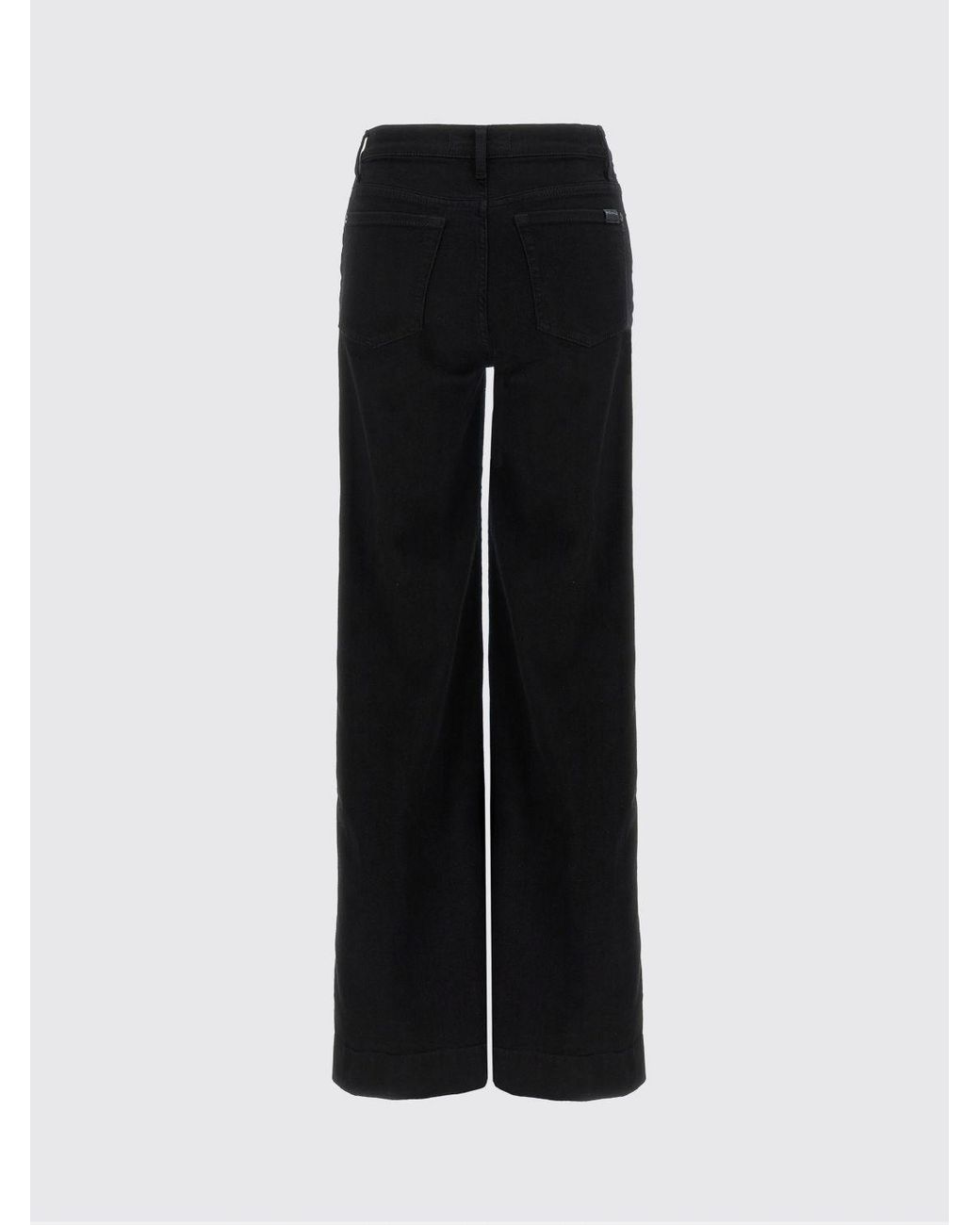 7 For All Mankind Black Dojo High-Waisted Flared Jeans