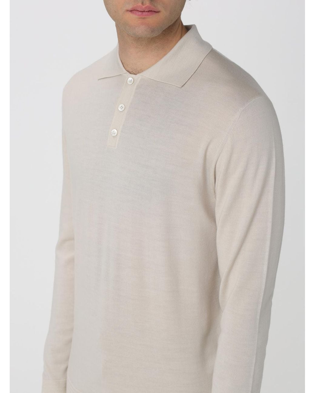 Polo De Lana Barena de hombre de color White