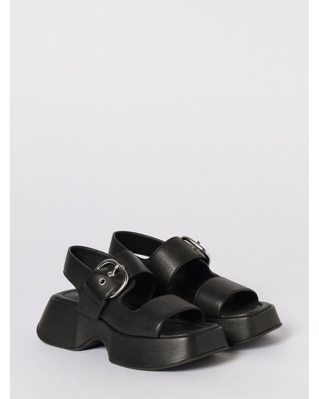 Vic Matié Black Vic MatiÉ Leather Sandals