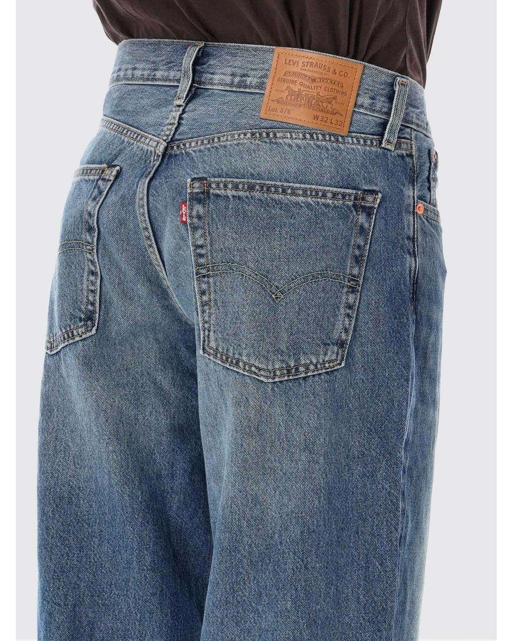 Levi's Blue 578 Mid-Rise Wide-Leg Jeans for men