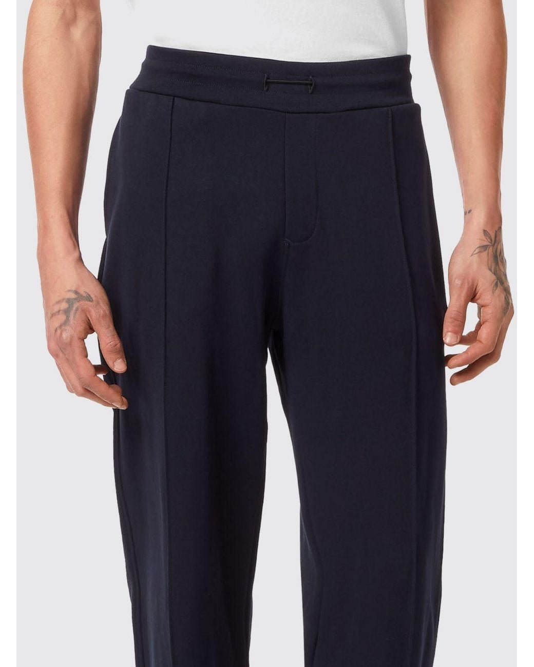 Billionaire Blue Cotton Jogging Trousers for men