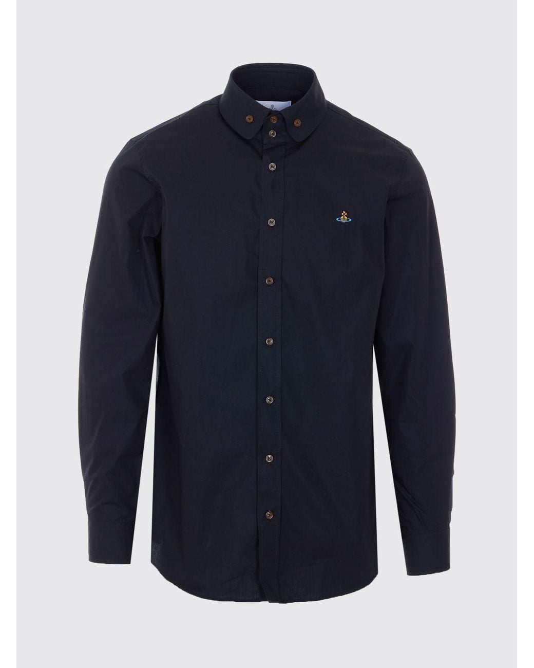 Vivienne Westwood Blue Two Button Krall Cotton Shirt for men