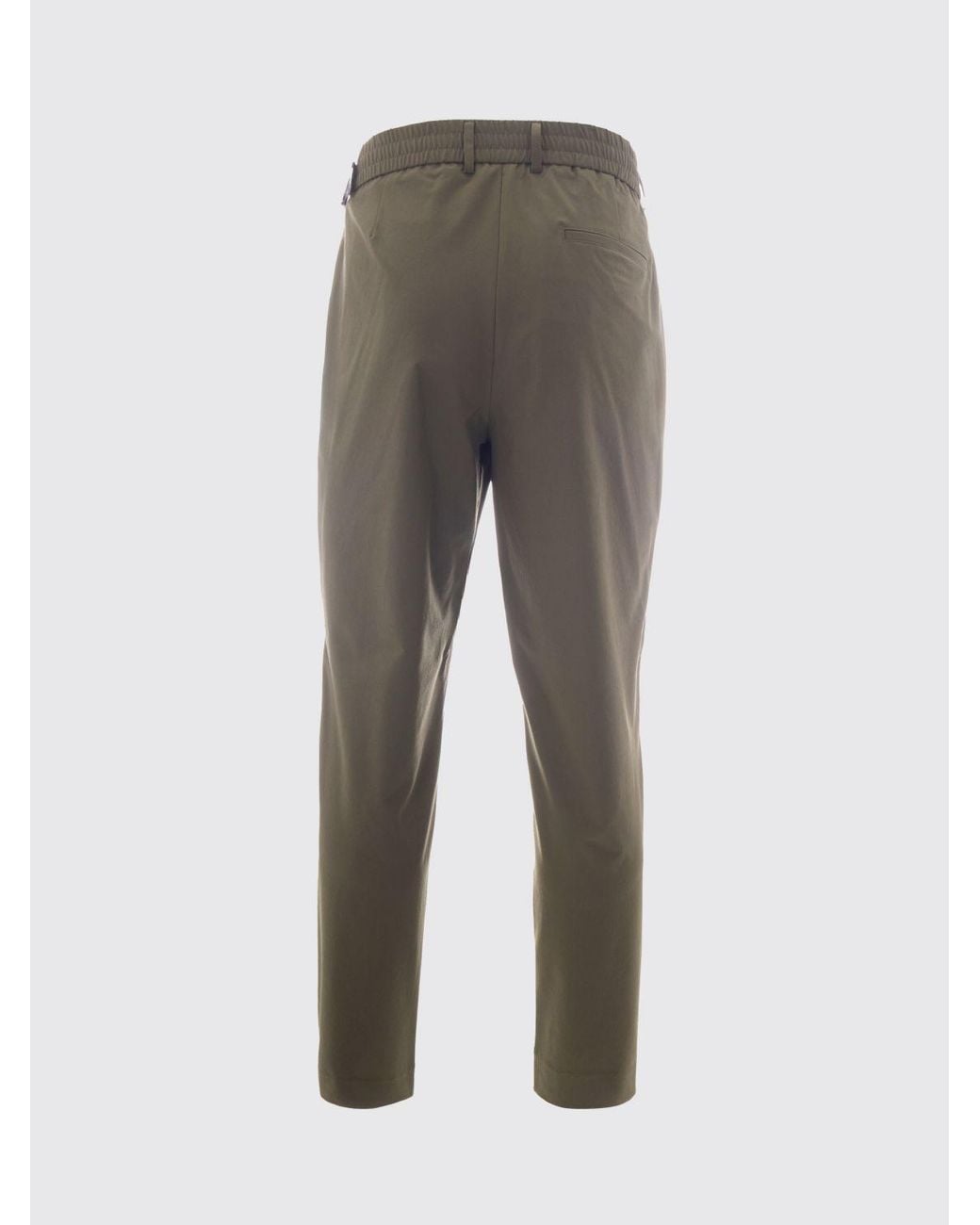 Boss Natural Slim Fit Technical Gabardine Trousers With Drawstring Waist for men